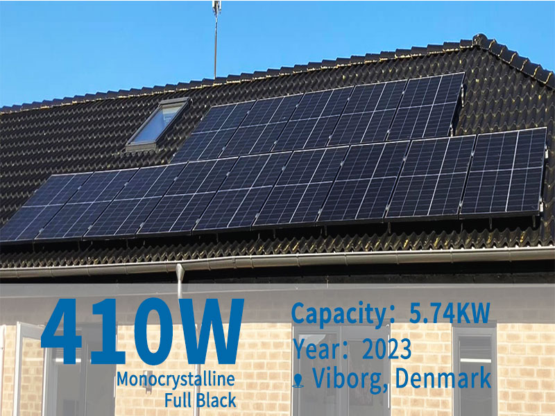 Estudio de caso de energía solar en tejados de 5,74 kW de SpolarPV en Viborg, Dinamarca