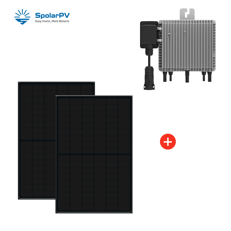 SPV 430w black solar module and DEYE Microinverter