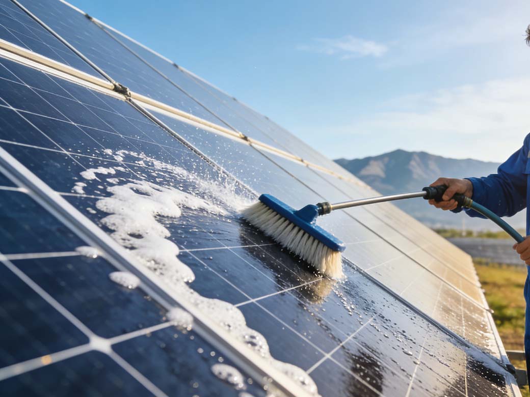 SpolarPV Notice: Avoid Dishwashing Detergent When Cleaning Solar Panels
